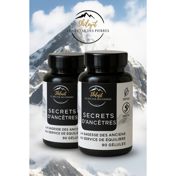 Secret d'ancêtre Shilajit, nigel, costus indien x2