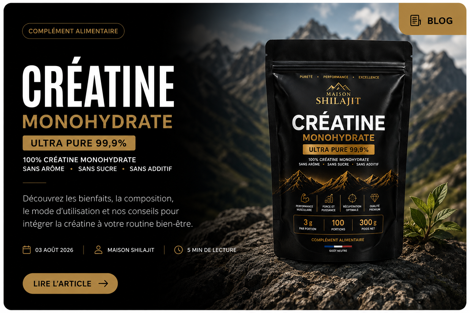 Créatine : Bienfaits, Dosage et Guide Complet pour la Prise de Muscle et la Récupération