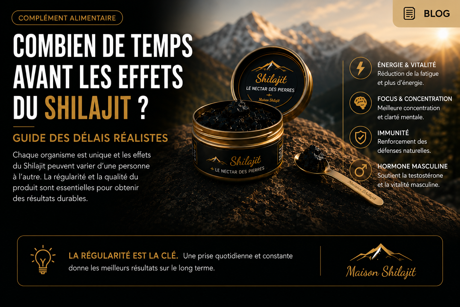 Combien de Temps Avant les Effets du Shilajit ? Le Guide des Délais Réalistes
