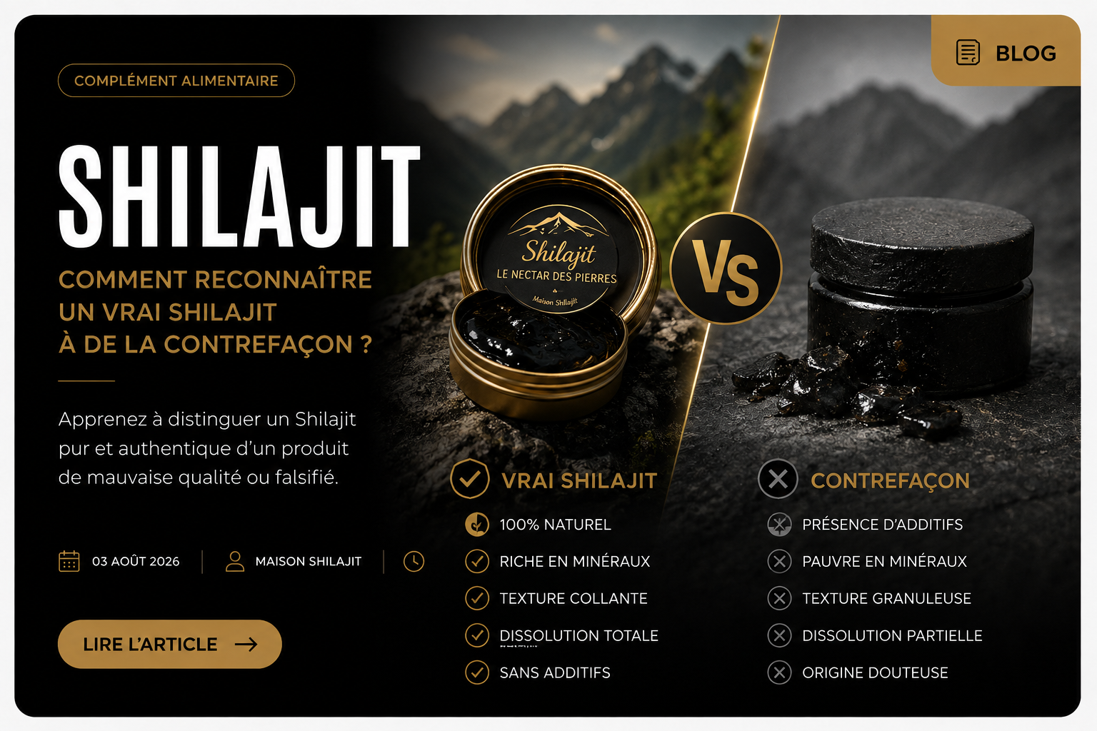 Comment reconnaître un vrai Shilajit d’une contrefaçon ?