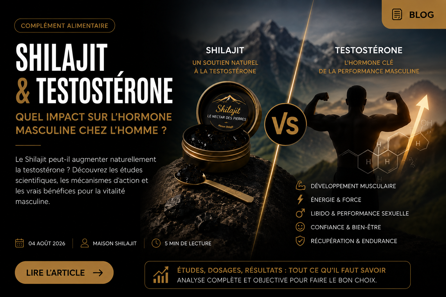 Shilajit et testostérone : ce que dit la science
