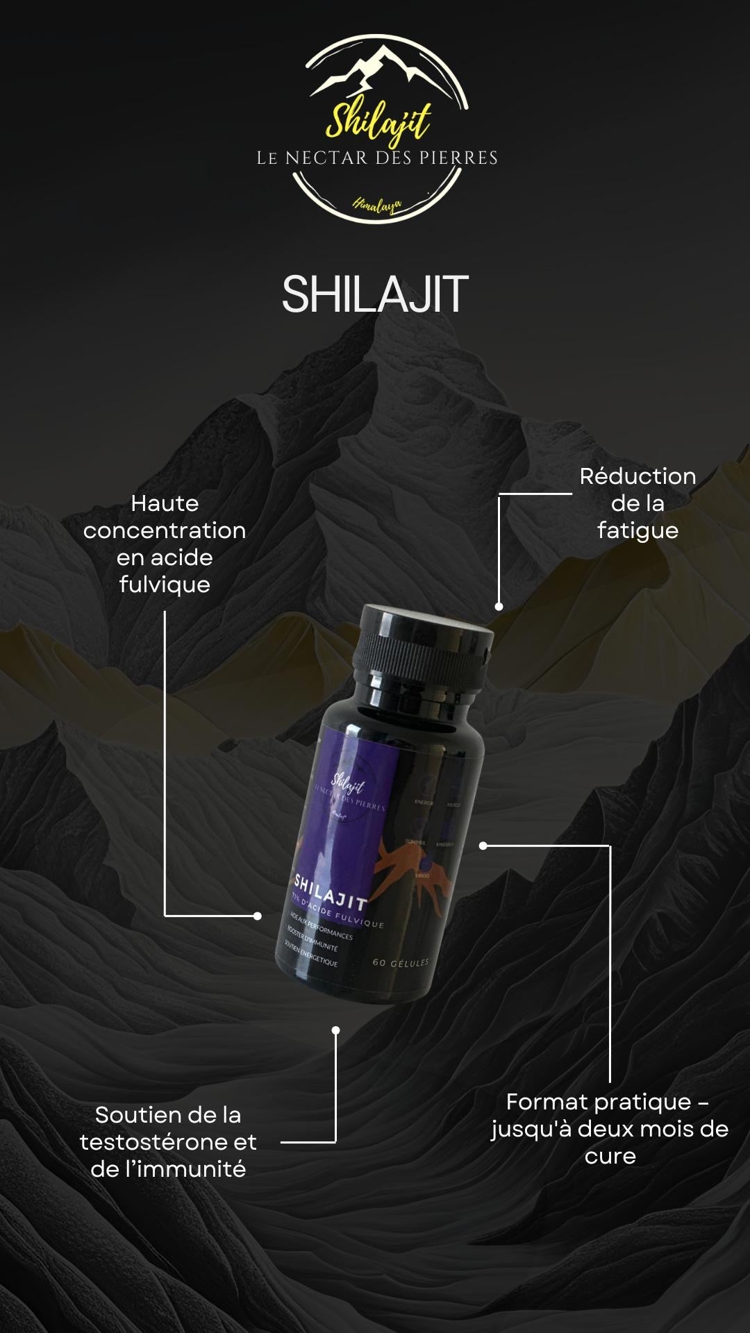 Shilajit 60 gélules