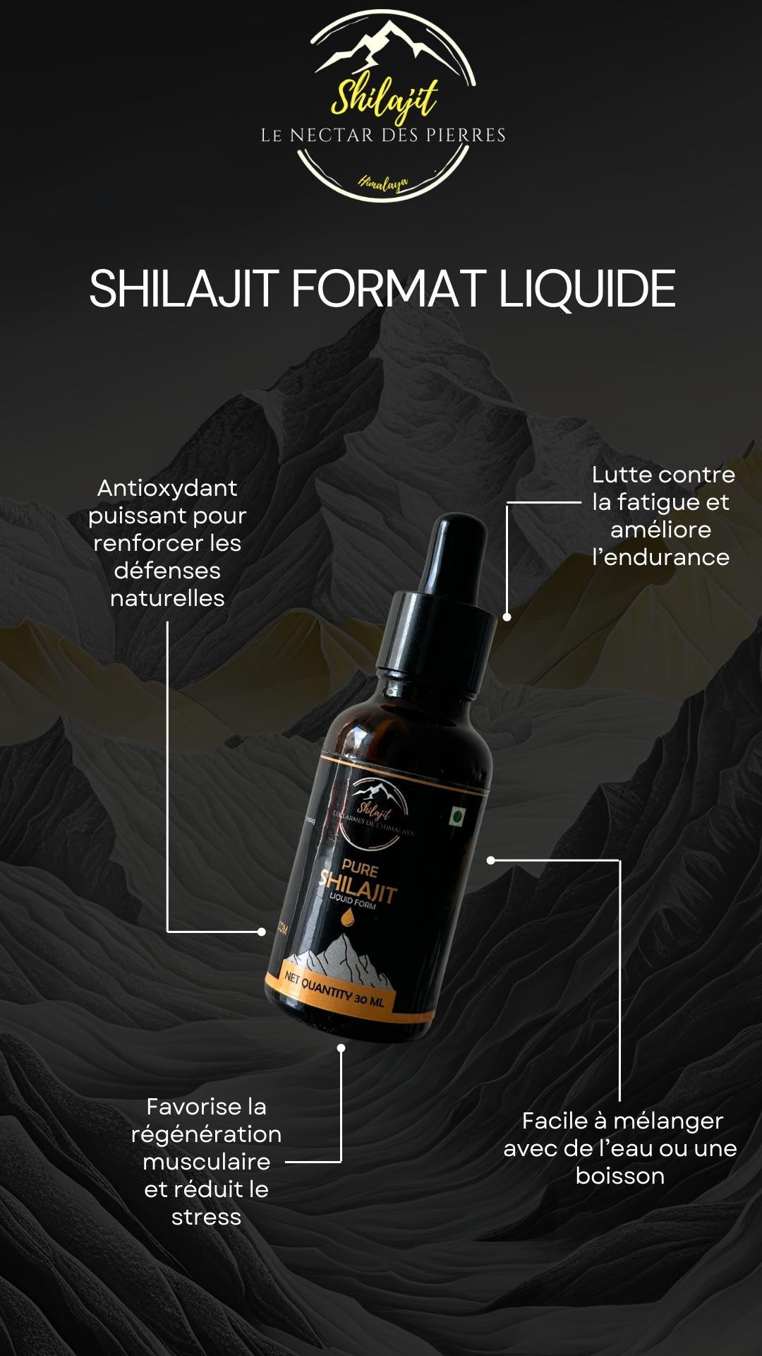 Shilajit format liquide 30ML
