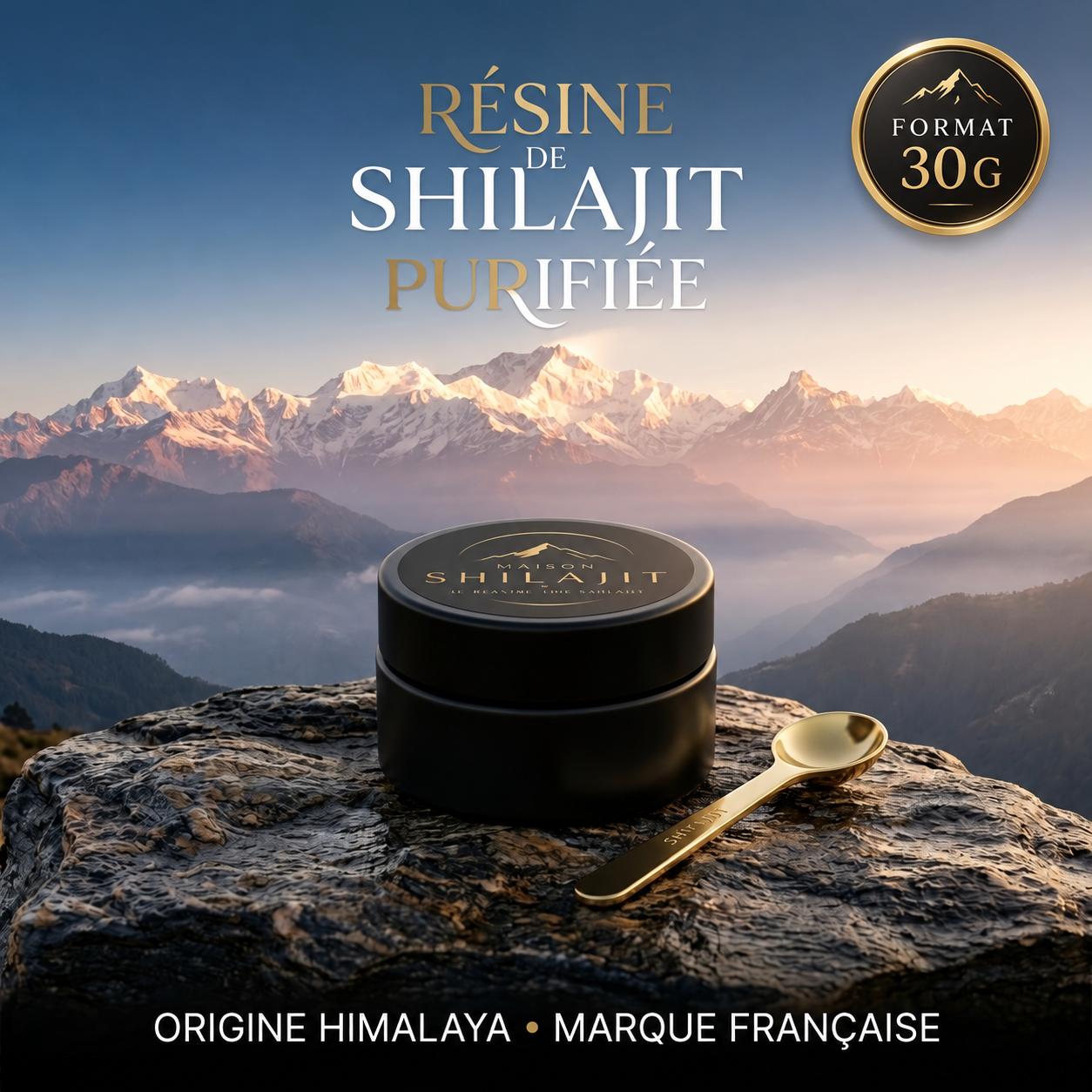 Résine de Shilajit purifiée Maison Shilajit 30 g – origine Himalaya